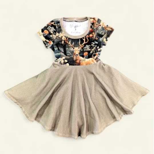 Forest Deer Dress Size 3