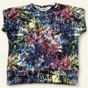 Hollow Rainbow Dice Moody Background Shirt Size 6