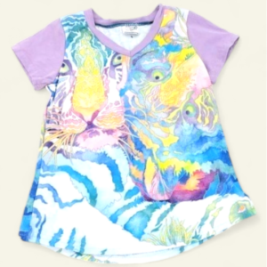 Rainbow Tigers Shirt Size 4