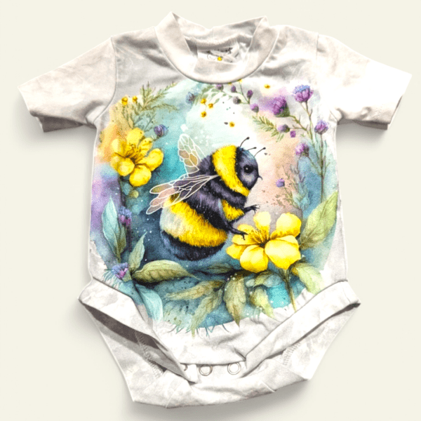 Bee Panel Bodysuit Newborn/0000