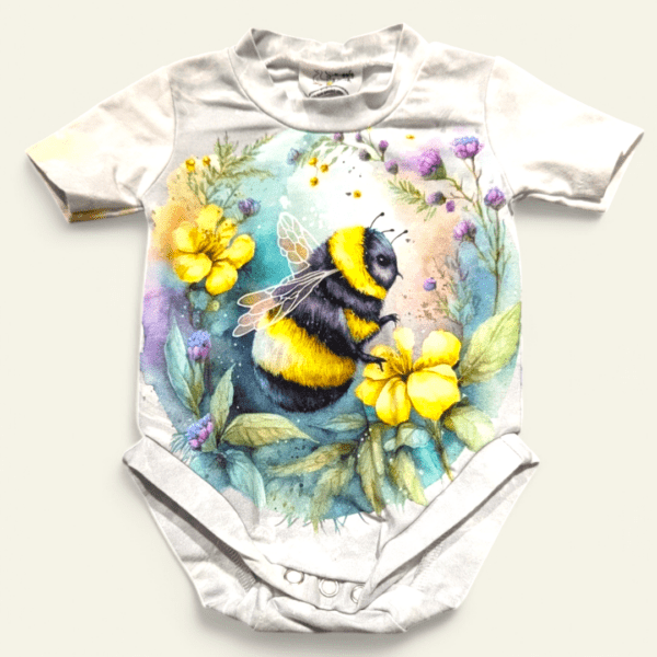 Bee Panel Bodysuit Newborn/0000