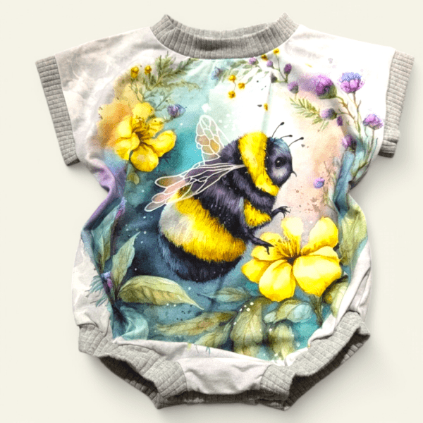 Bee Panel Bubble Bodysuit 6m/00